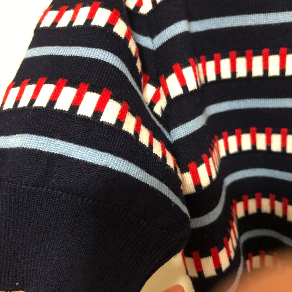 Knitted T Size small striped Korean brand